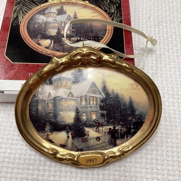 Hallmark Thomas Kinkade Christmas Ornament Collection Four Boxed Decorations - Picture 3 of 16